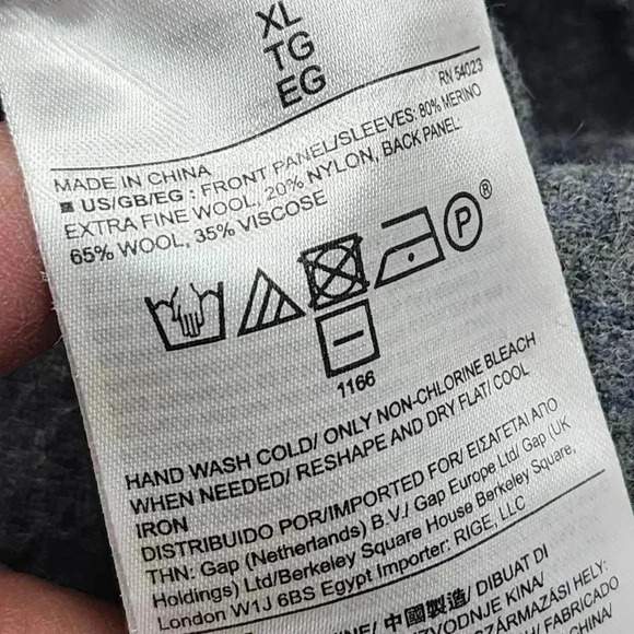 Banana Republic Wool Blend Italian Yarn Crew neck Pullover Men's Sweater XL - Picture 8 of 9